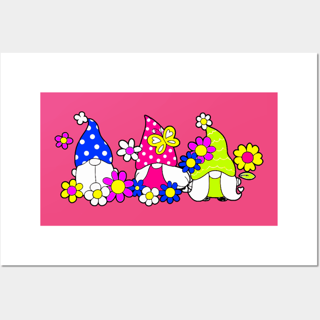 Spring Gnomes Wall Art by Blackhearttees